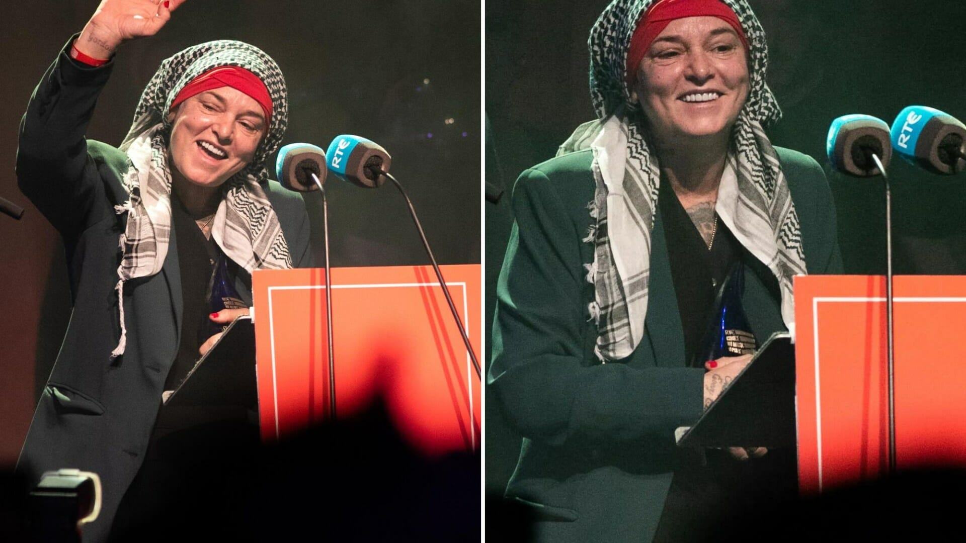 Last picture of legendary singer Sinead O’Connor shows star beaming as she accepts music award