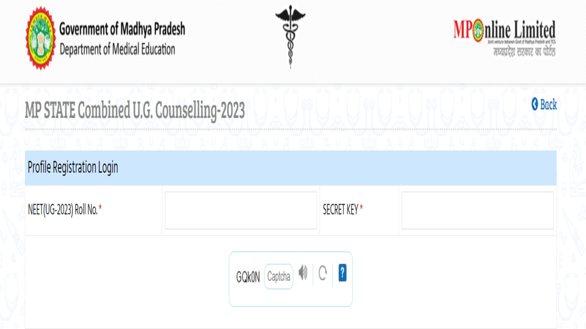 MP NEET UG counselling registration 2023 link active