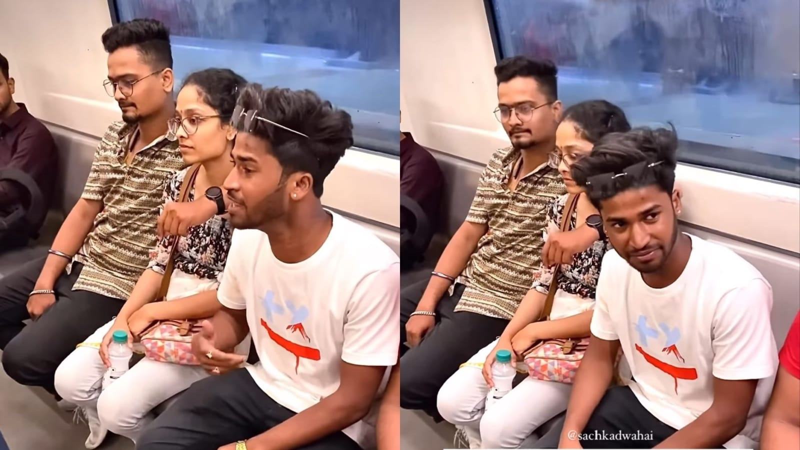 Man’s rendition of Nusrat Fateh Ali Khan’s Sanson Ki Mala in Delhi Metro mesmerises passengers