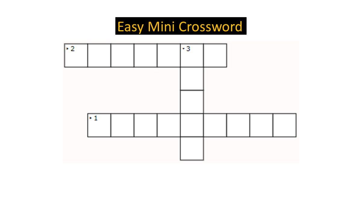 Jagran Josh Mini Crossword