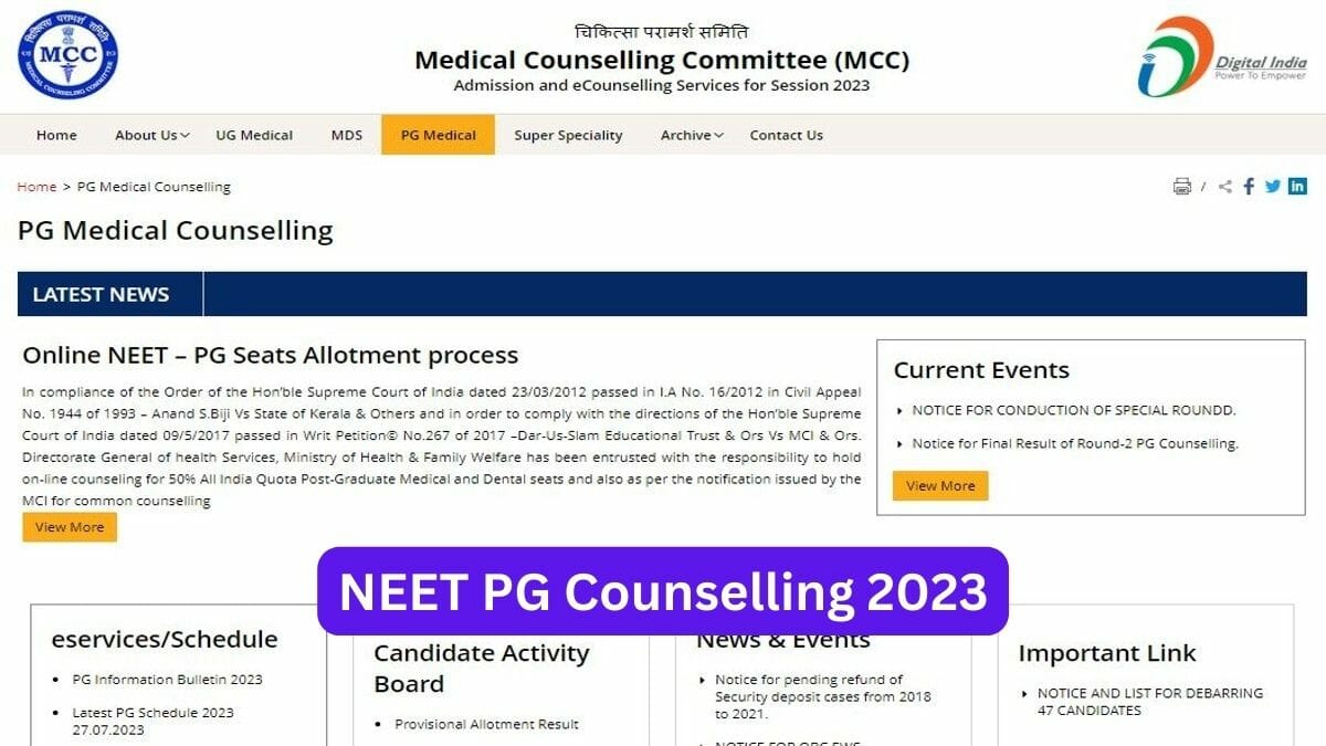 NEET PG Counselling 2023