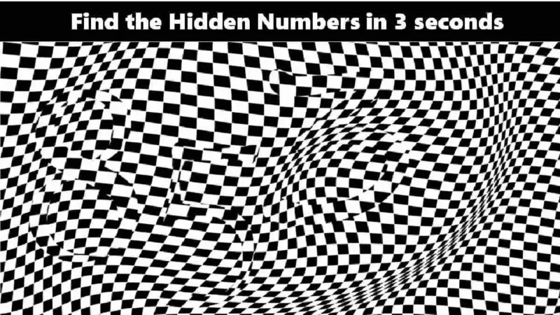 Only 1 in 10 people find all three hidden numbers in this optical illusion.