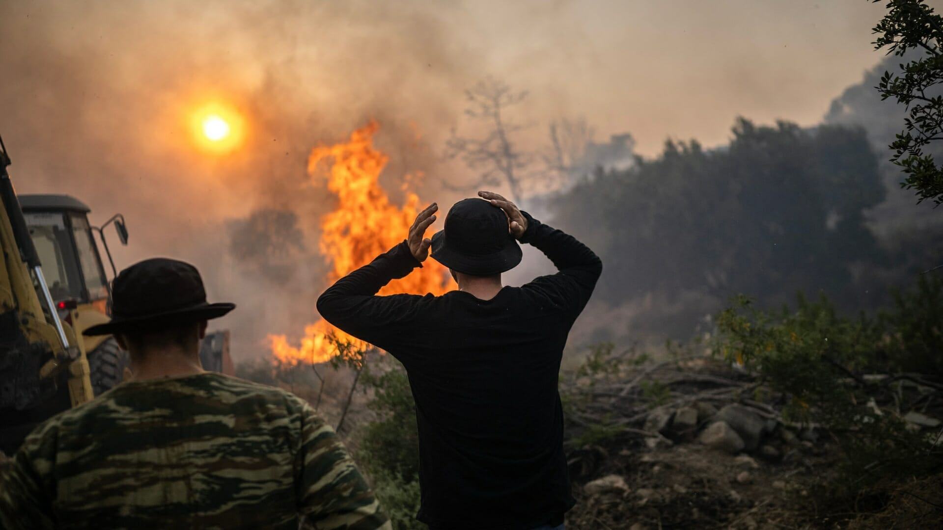 Rhodes declares 'state of emergency' as six other Greek regions under ‘extreme wildfire risk’ while blazes rage