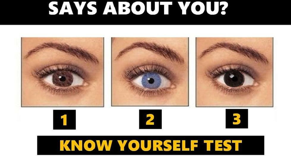 Seeing eye color will reveal the true 'nature' of your personality