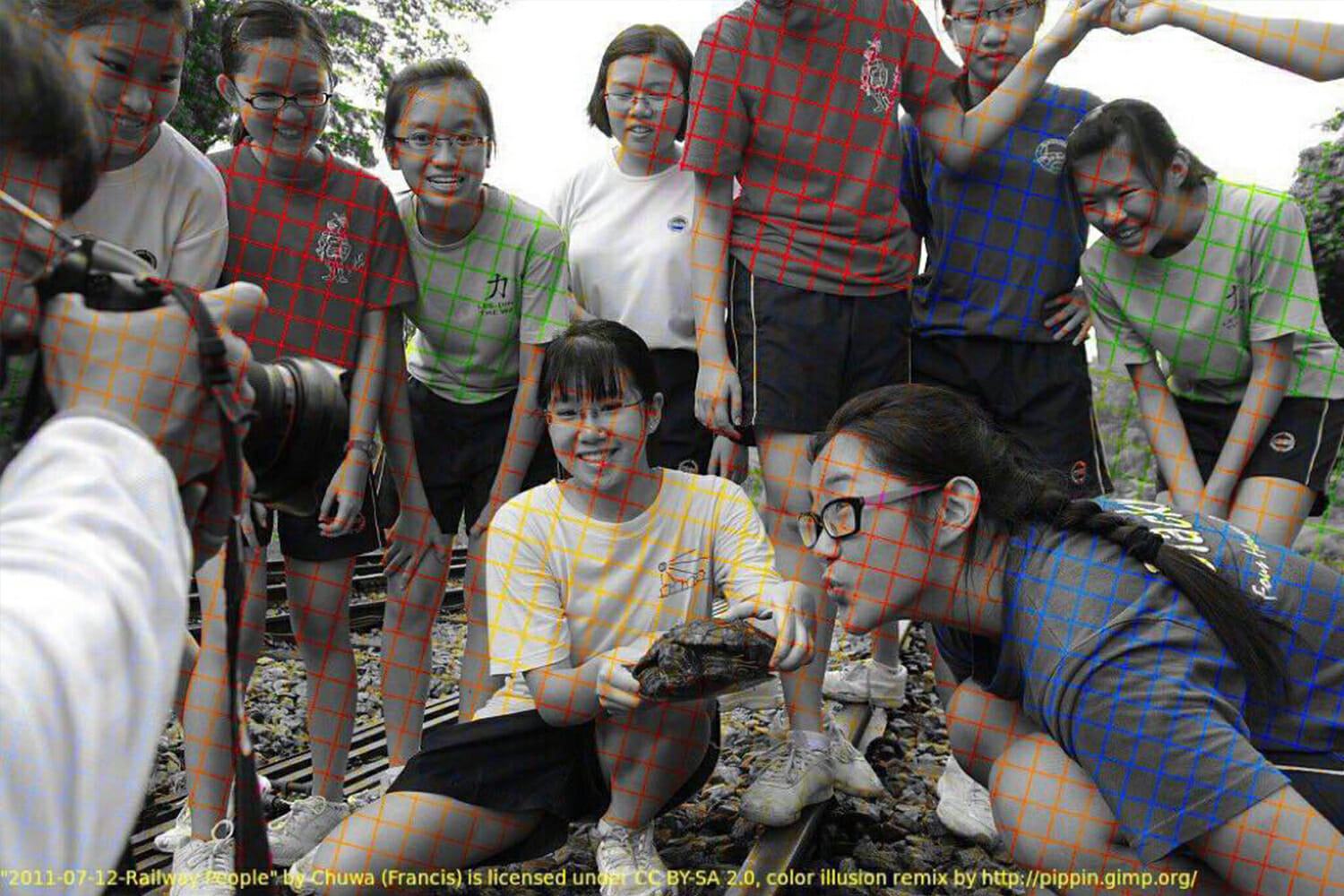 Stunning optical illusion tricks you into seeing black and white picture in colour