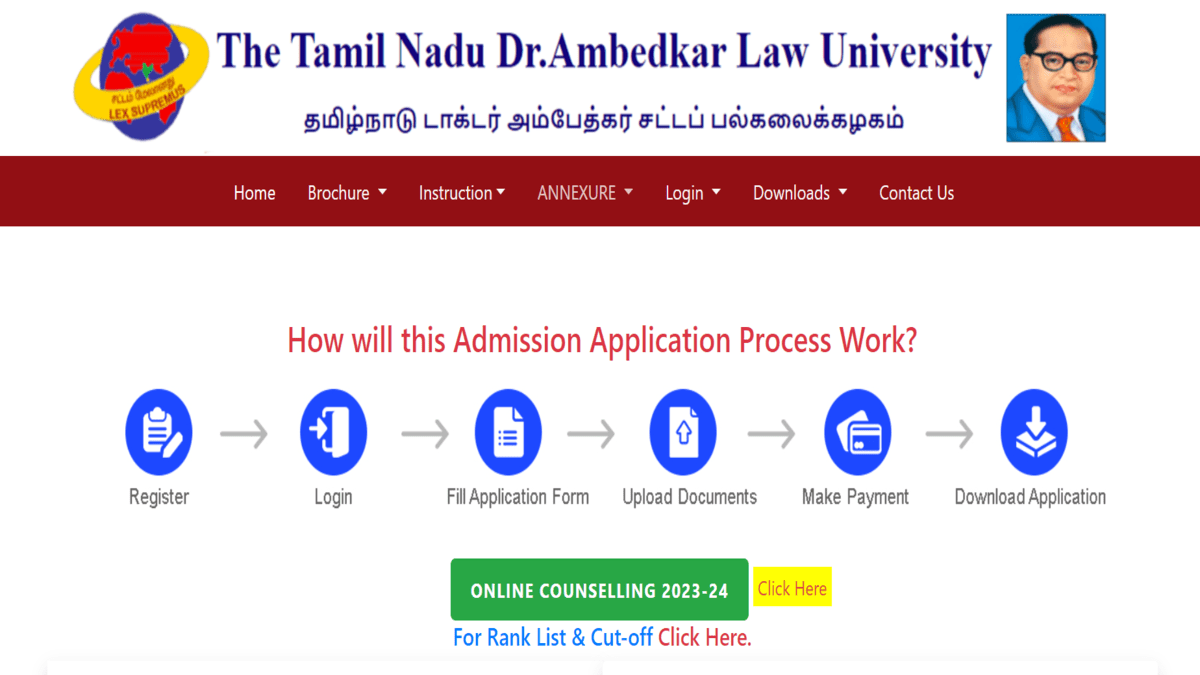 TNDALU 3-year LLB admission 2023 registration starts