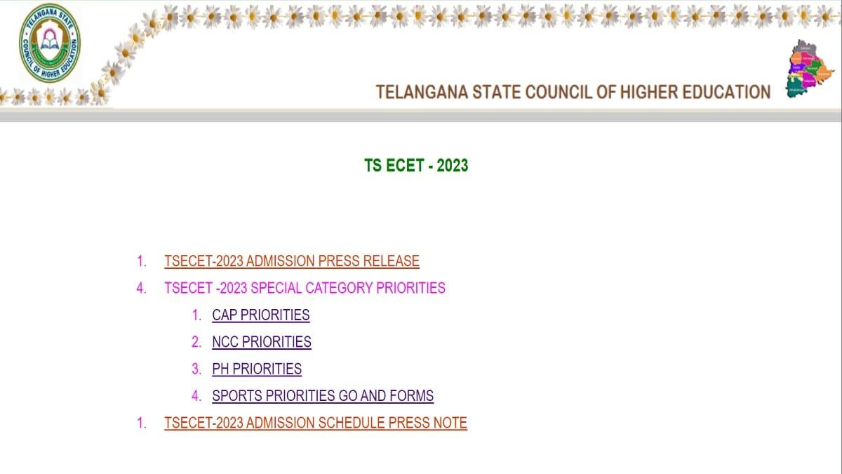 TS ECET 2023 Counselling Registrations from July 29