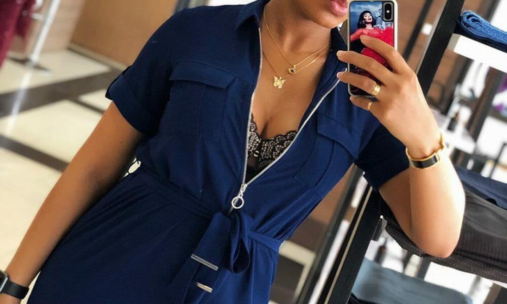 Tboss Stuns In Short Gown Amid Pregnancy Rumour