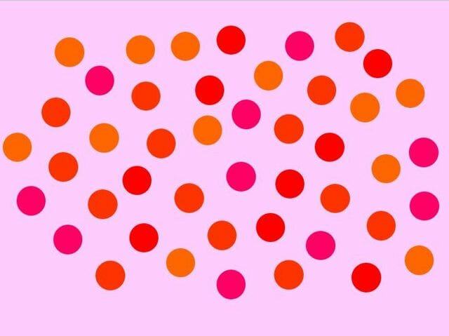 This is the latest test to drive everyone dotty... but can you make out how many red dots there are in each image?