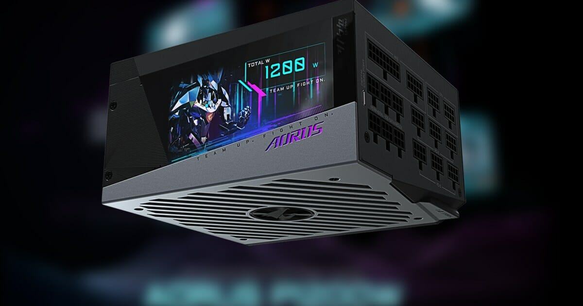 This ridiculous 1200W power supply comes with its own screen