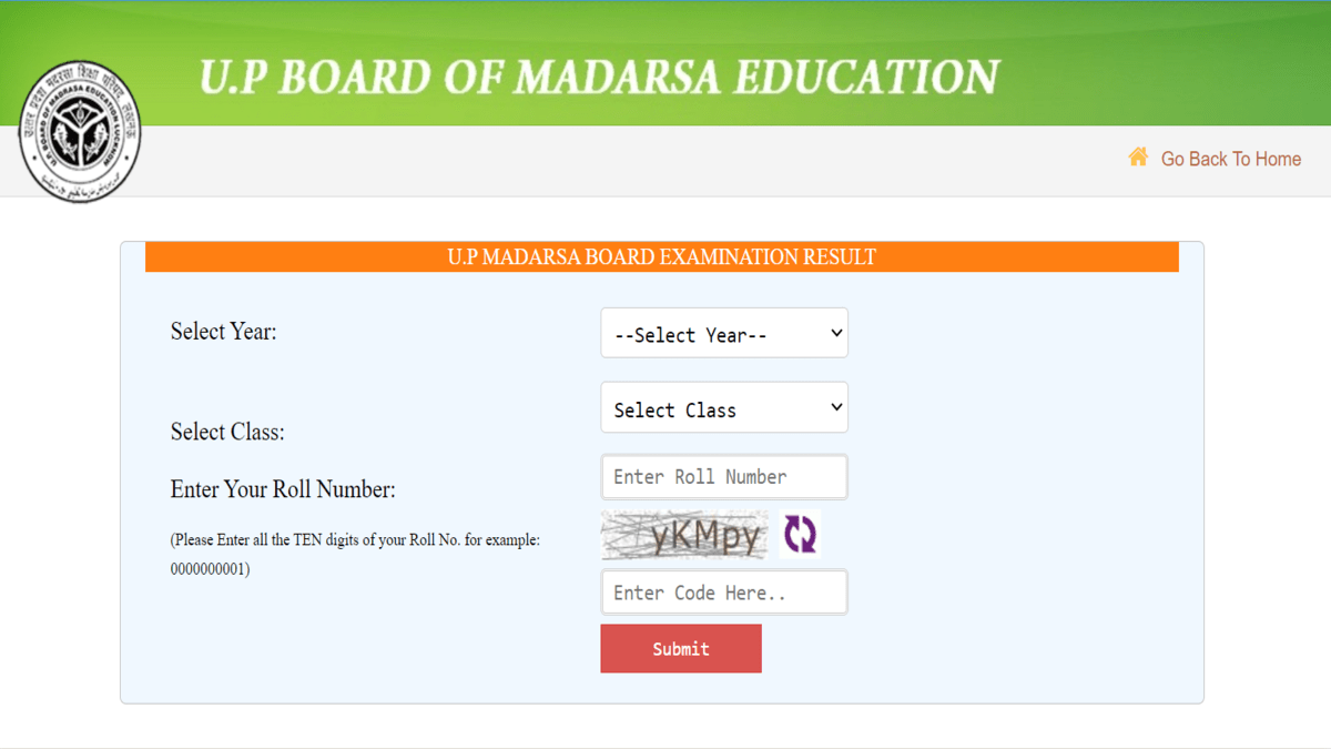 UP Madarsa Result 2023 at madarsaboard.upsdc.gov.in