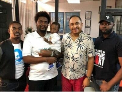 Viral Baby Benaih And His Father Visit Daddy Freeze (Photo)