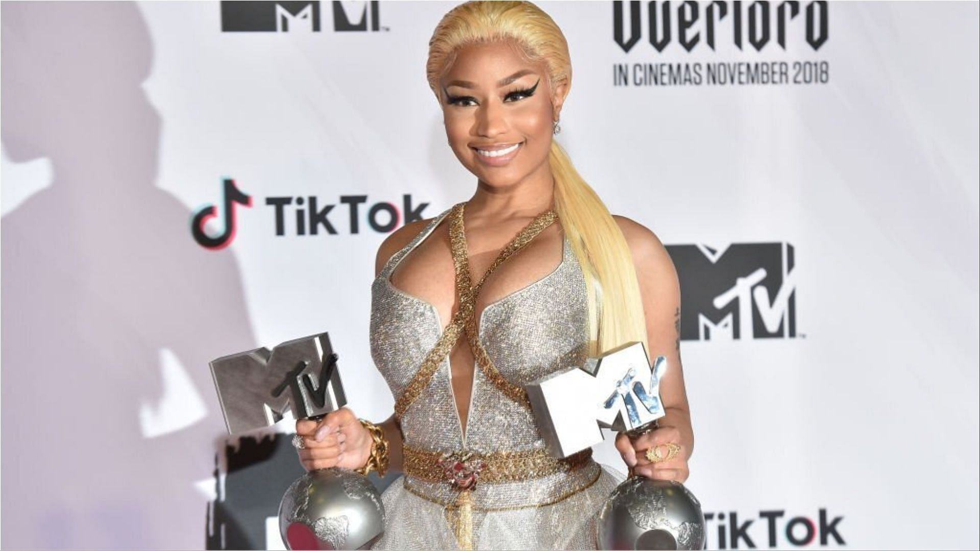 Nicki Minaj became the victim of a swatting incident for the second time (Image via Stephane Cardinale/Getty Images)