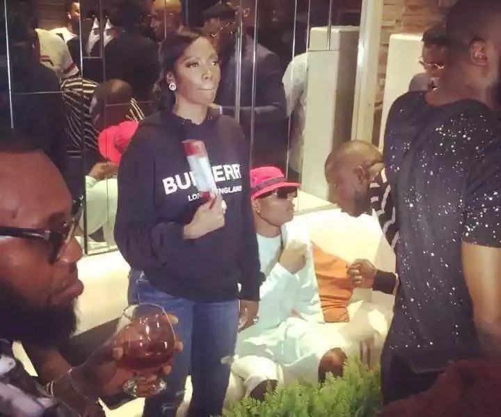 Wizkid And Tiwa Savage Spotted At Patoranking’s Album Listening Party (Photos)