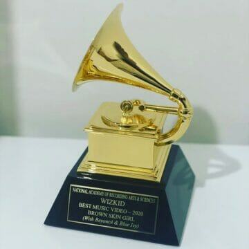 Wizkid grammy plaque