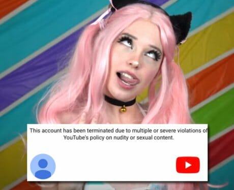 Why did Belle Delphine get banned from YouTube