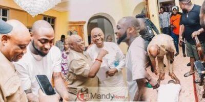 Nigerian singer Davido supporting his uncle Senator Ademola Adeleke