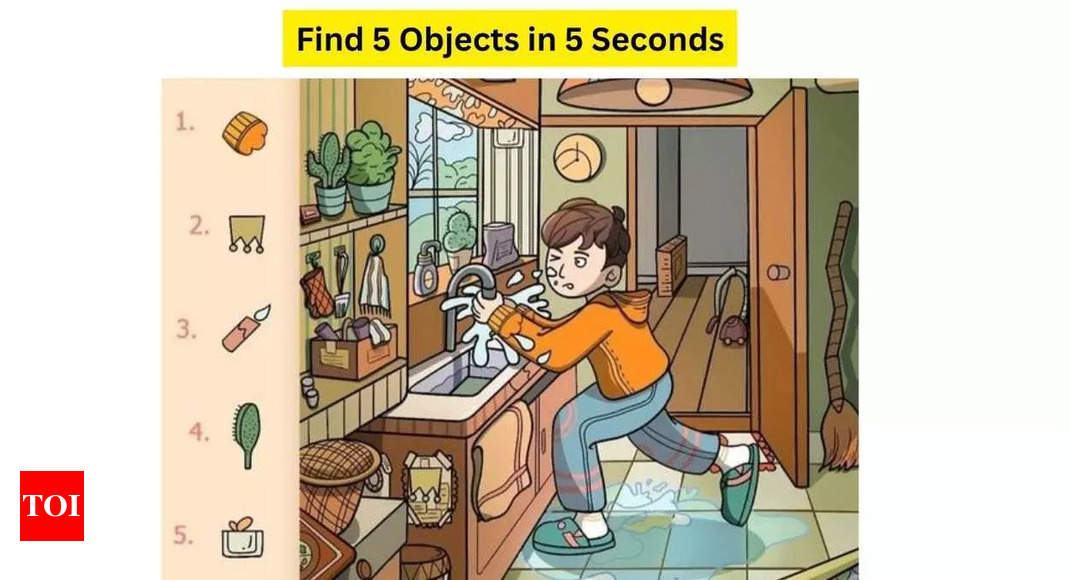 Optical illusion: Find the six hidden objects in under 30 seconds!