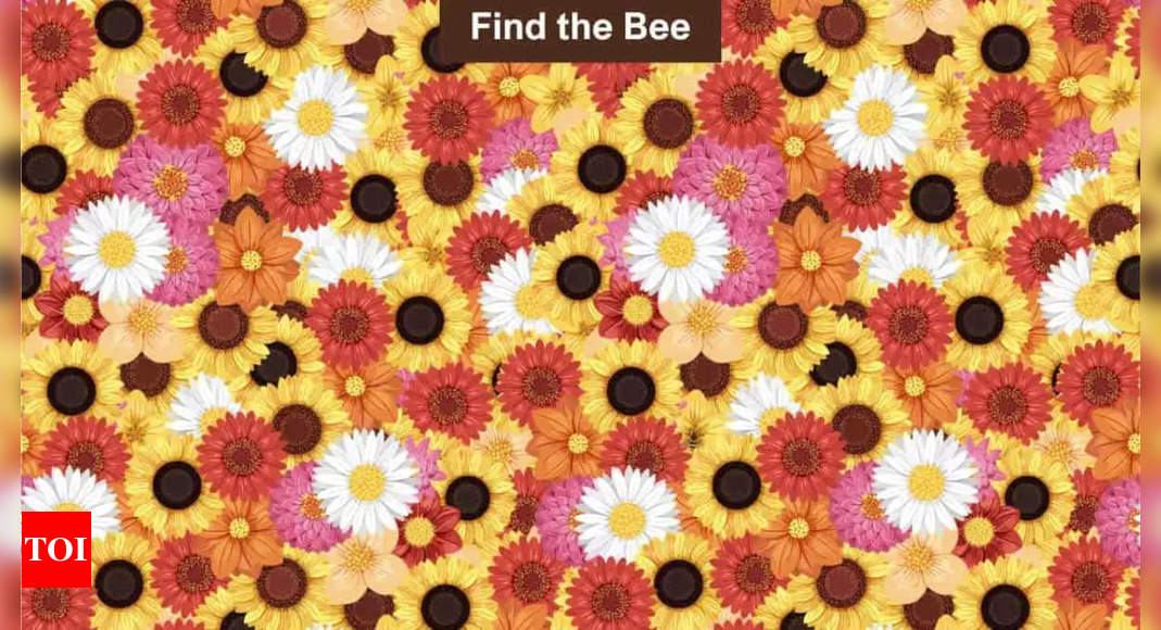 Optical Illusion: Only those with a keen eye will be able to spot a bee among the flowers in under 10 seconds!