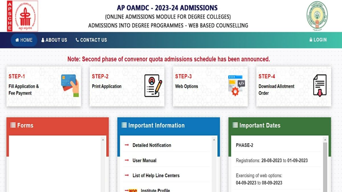 AP OAMDC counselling phase 2 registrations