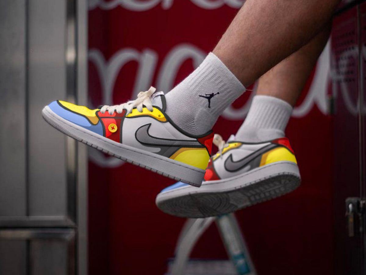 Air Jordan 1 High &quot;Stewie Griffin&quot; custom sneakers (Image via Johnnyskicks)