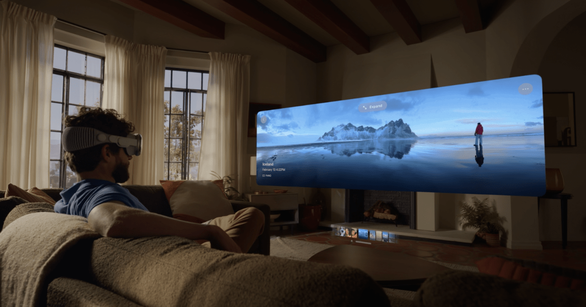 Apple Vision Pro brings TV, 3D movies to a massive, 100-foot-wide screen