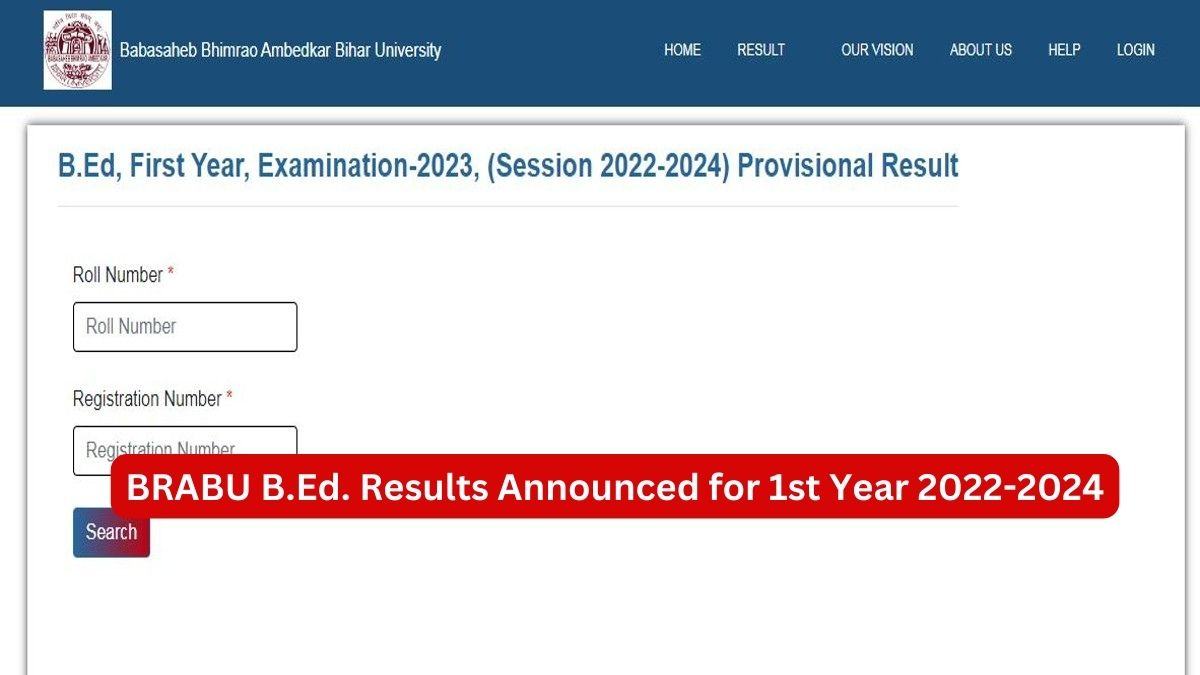 BRABU B.Ed Result 2023