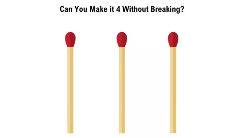 Brain Teaser for High-Level Thinkers: You have the sharpest brain if you can solve this matchstick puzzle in 6 seconds. Test your brain power now!