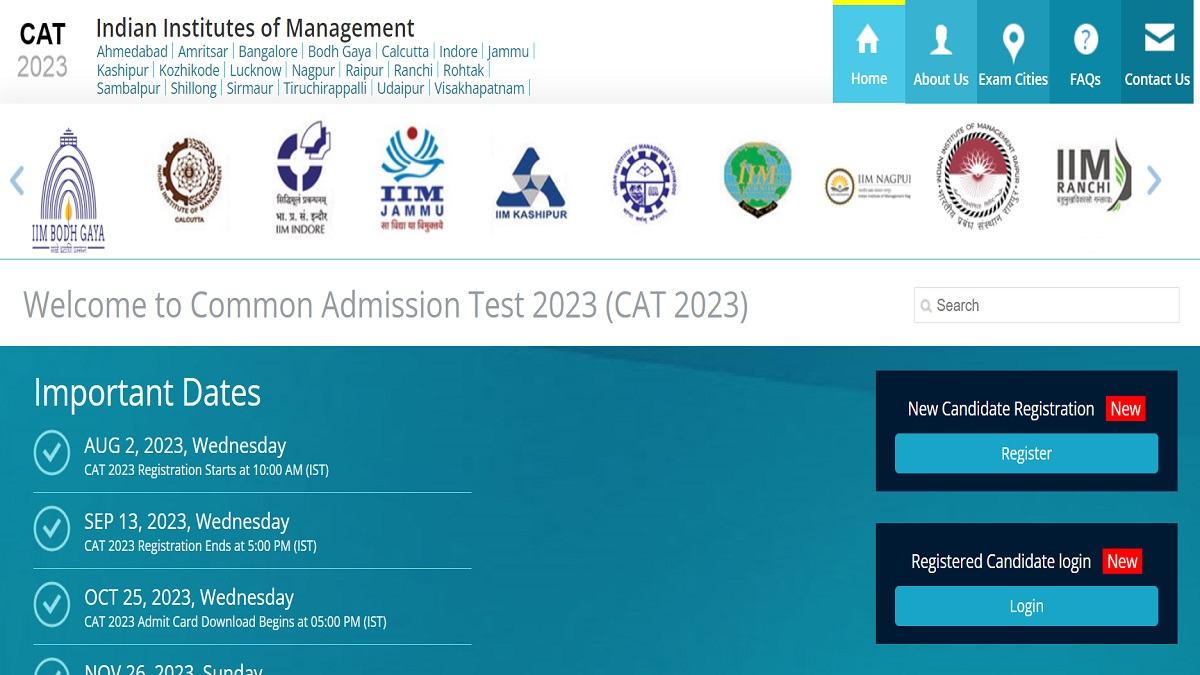 CAT 2023 application selection process