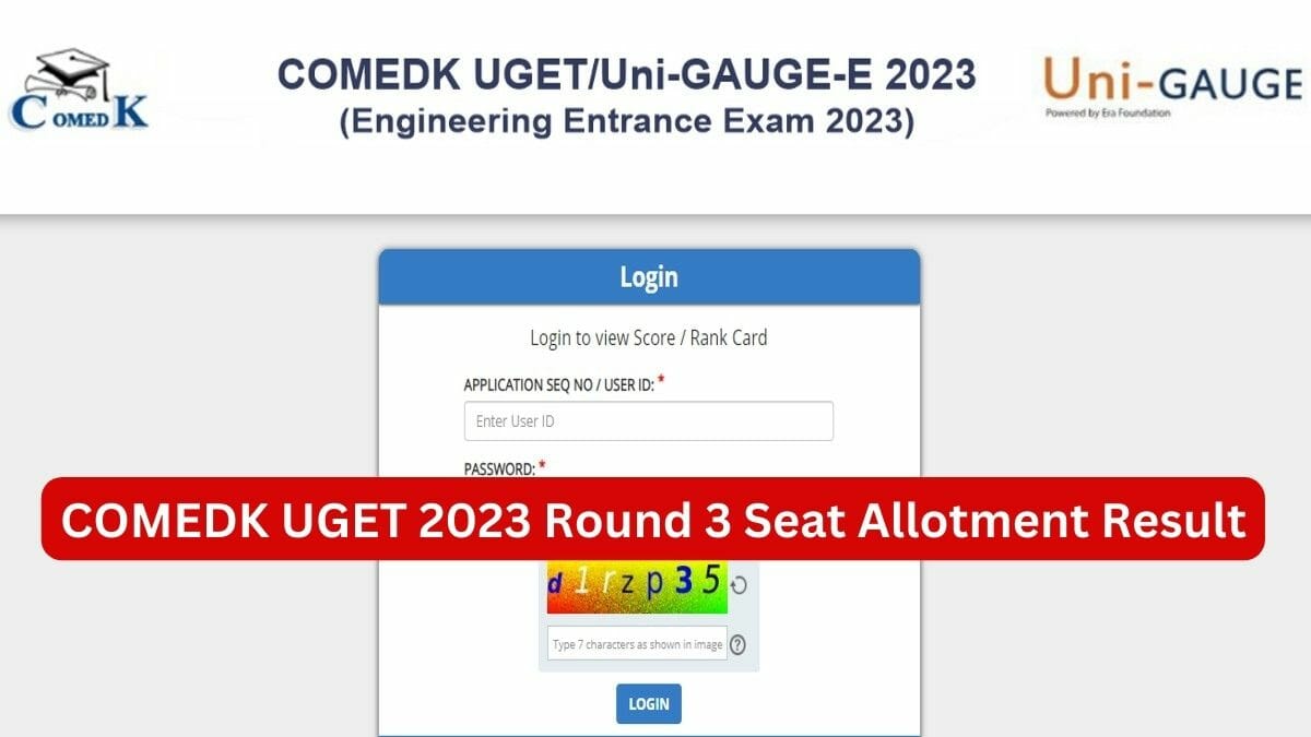 COMEDK UGET Seat Allotment Result 2023