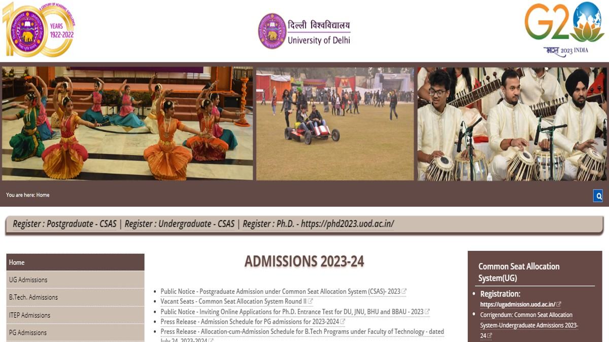 DU PG Admission 2023