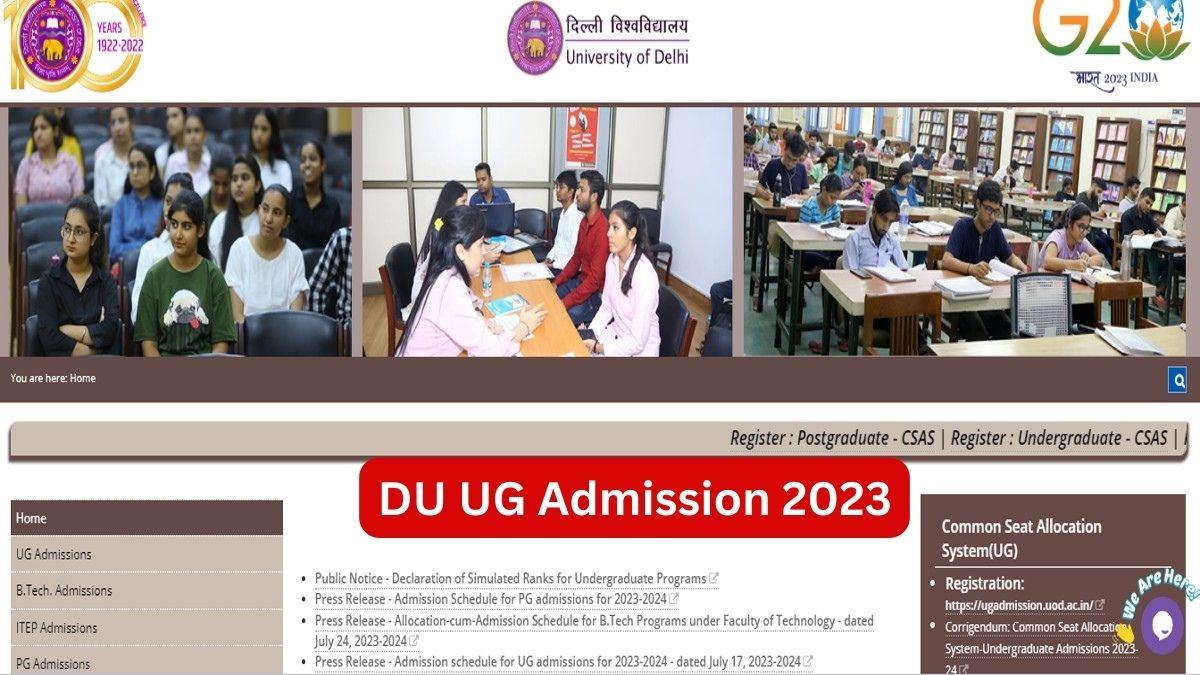 DU UG CSAS 2023 Seat Allotment