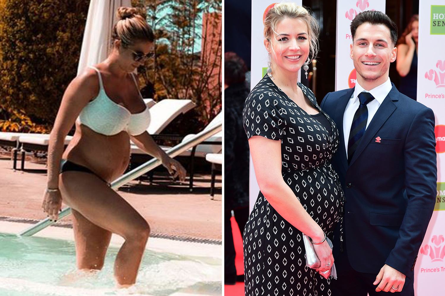 Gemma Atkinson shows off growing baby bump in a bikini on babymoon with Gorka Marquez