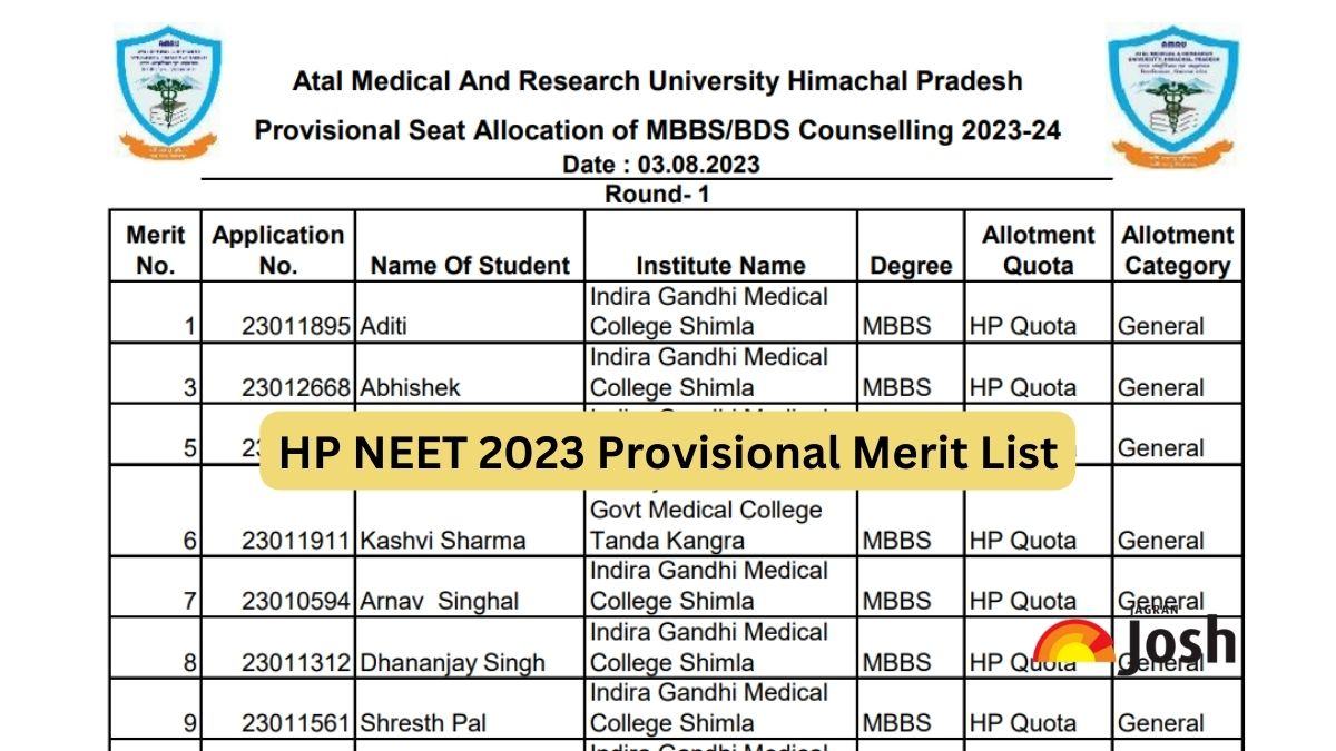 HP NEET Counselling 2023