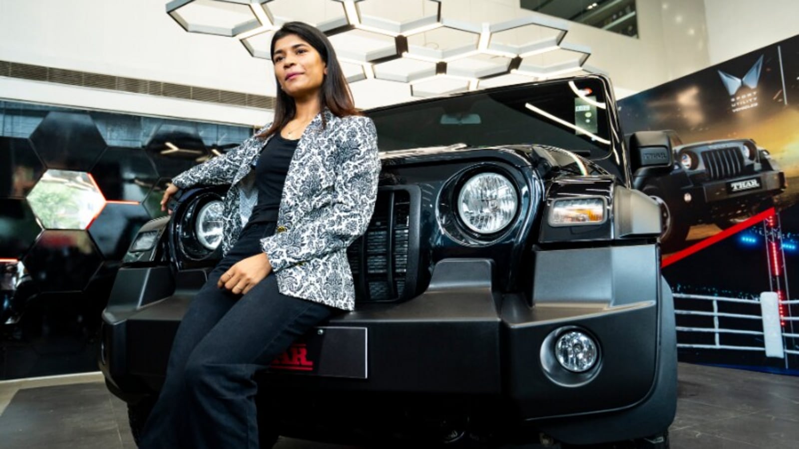 Mahindra surprises boxer Nikhat Zareen with Thar SUV. Here's why