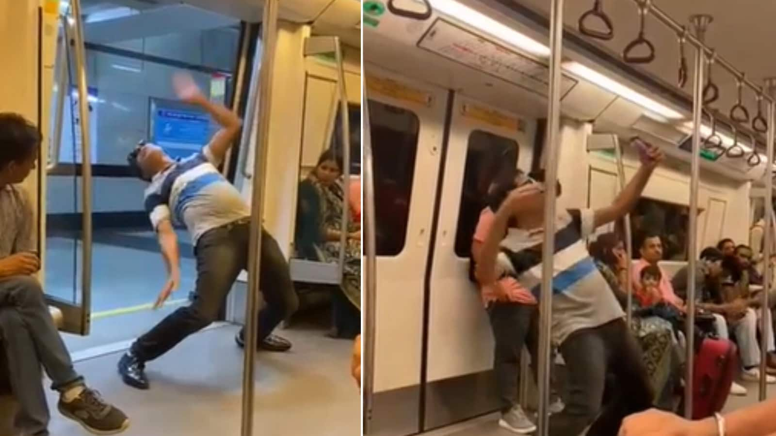 Man performs stunts, records video in Delhi Metro. Watch