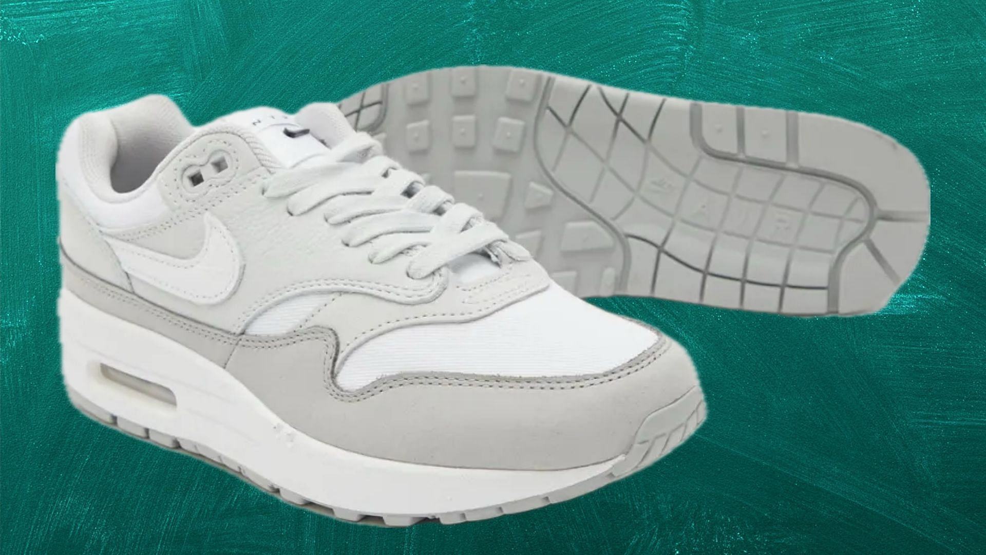 Air Max 1 Gray White Canvas shoes (Image via House of Heat)