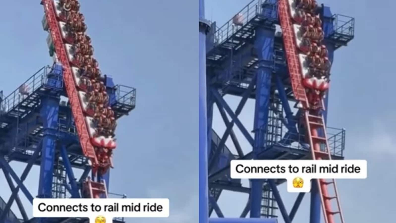 Roller coaster connects to track mid-ride, netizens call it 'horror'