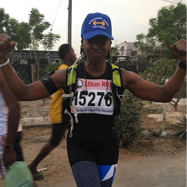 #RunLagos: Kate Henshaw Shares Photo Of Herself At The Lagos City Marathon