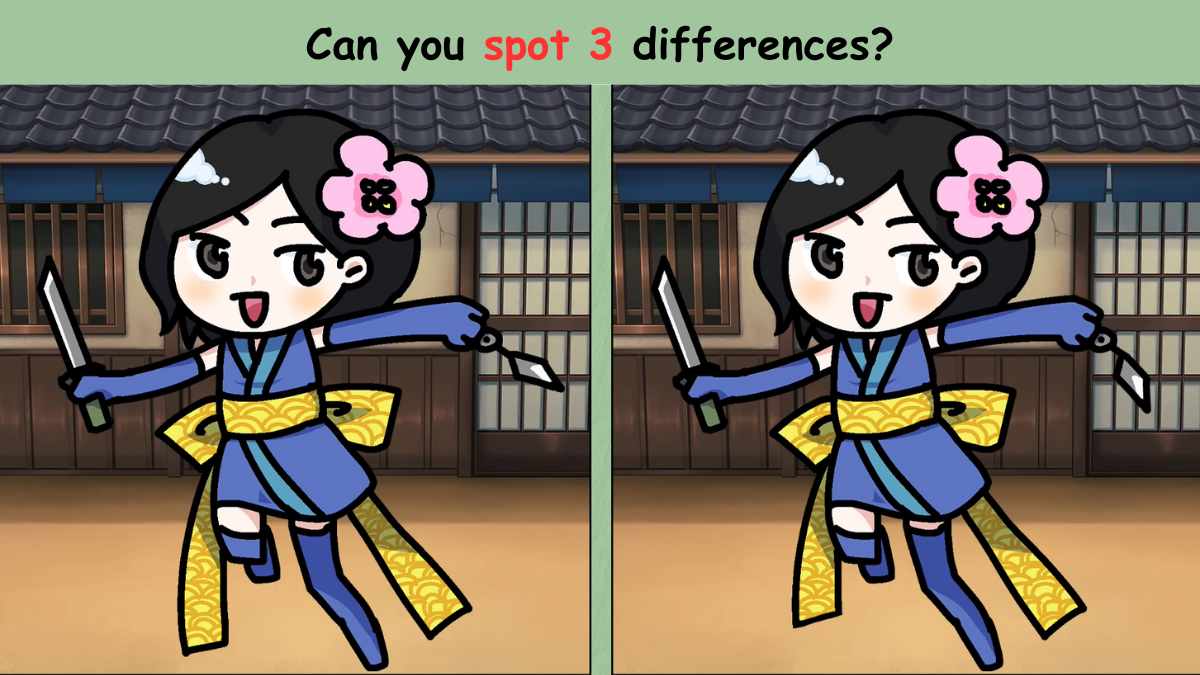 Spot 3 differences in 6 seconds