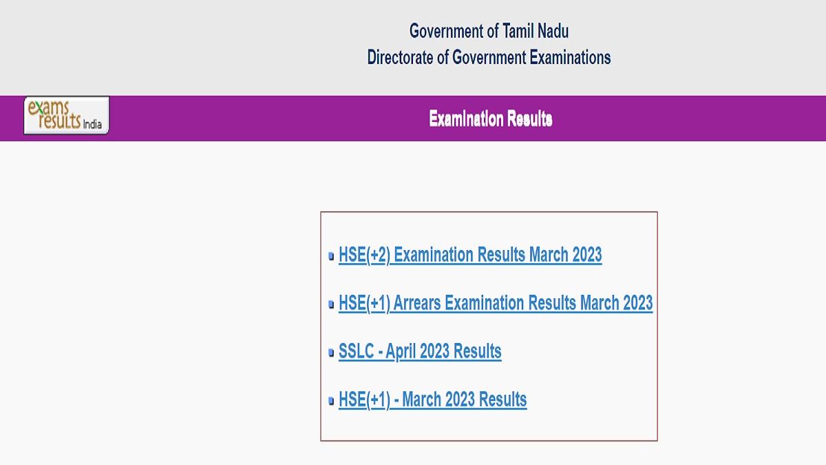 TN SSLC supplementary Retotalling Result 2023