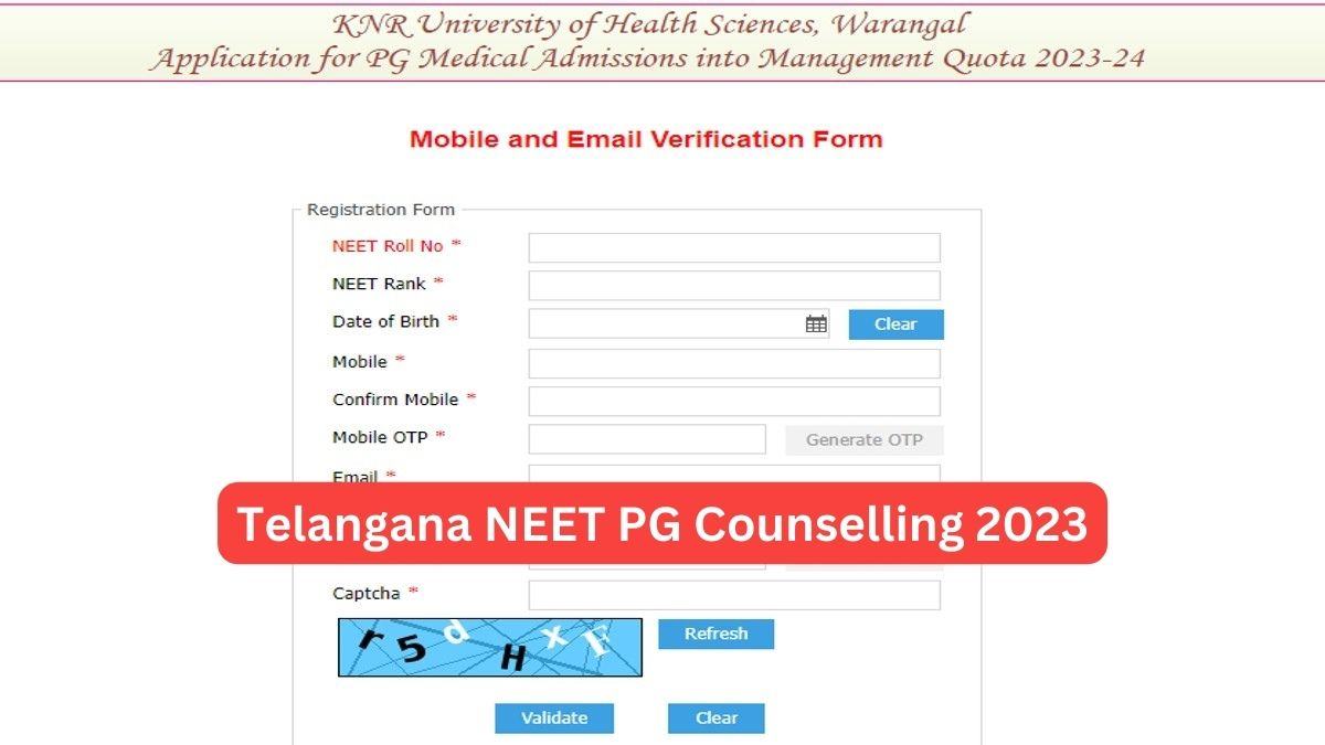 Telangana NEET PG 2023 Counselling