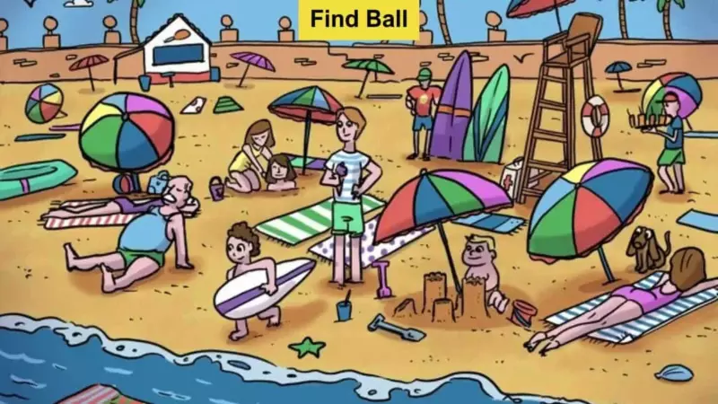 Test your eyes’ sharpness by finding the ball on the beach in 7 seconds. Attempt now!