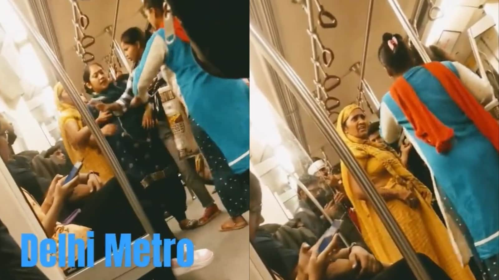 Ugly scene unfolds on Delhi Metro as women fight for space to stand