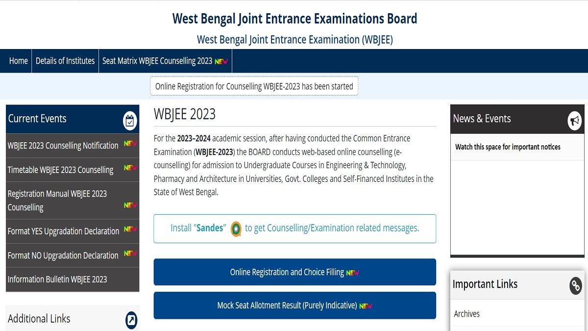 WBJEE 2023 Round 1 Allotment Result Today