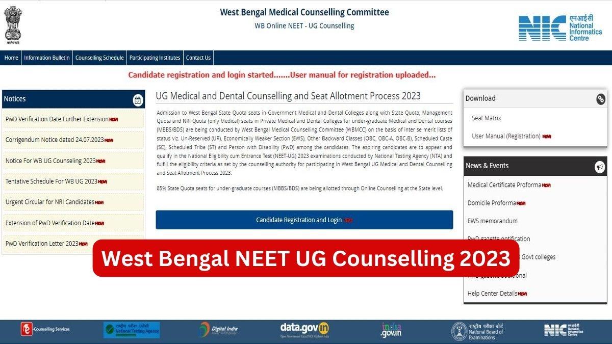 West Bengal NEET UG 2023 Counselling