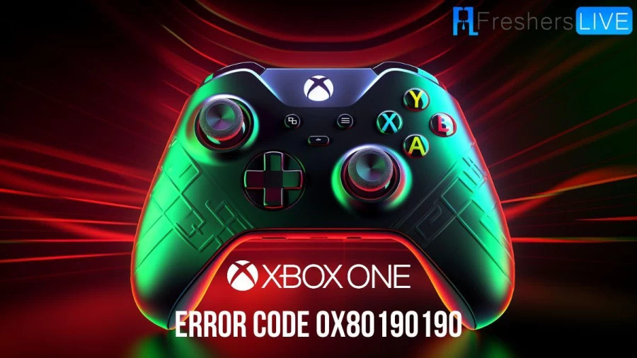 Xbox Error Code 0x80190190, How to Fix This Error Code?