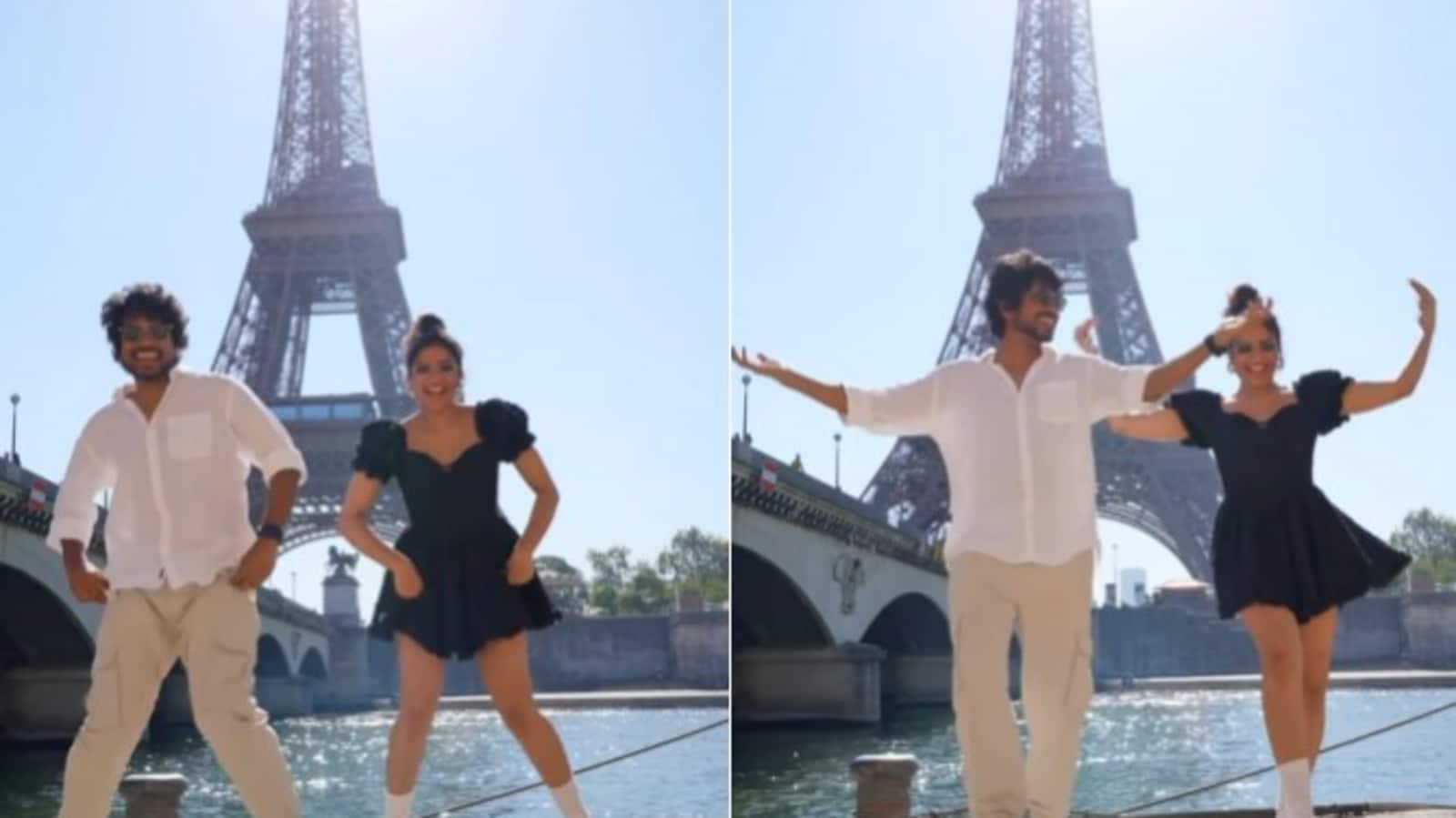 Duo dances to SRK’s Chaleya outside Eiffel Tower. Watch