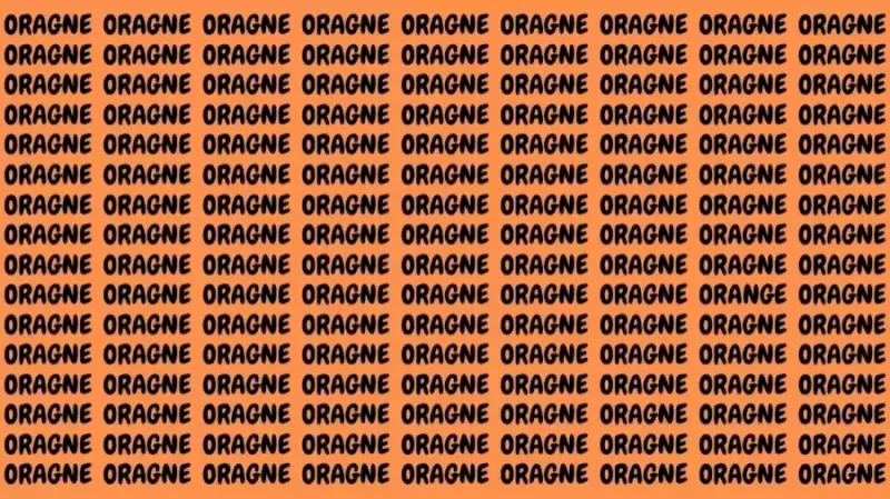 If you have eagle eyes, find the word Orange in 15 seconds