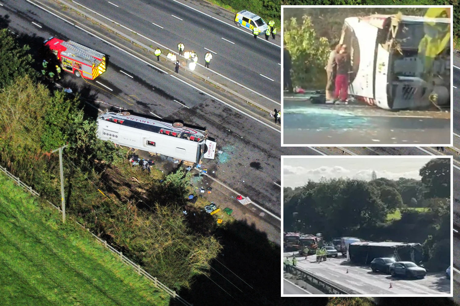 M53 crash: Girl, 14, and driver killed after school bus overturns - as 10 kids taken to hospital in major incident